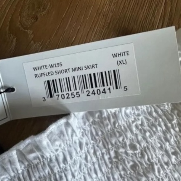 HT360 COLLECTIVE Layered Ruffle Mini Skirt in White - Picture 6 of 11